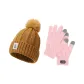 Yellow Hats & Caps+Pink Glove