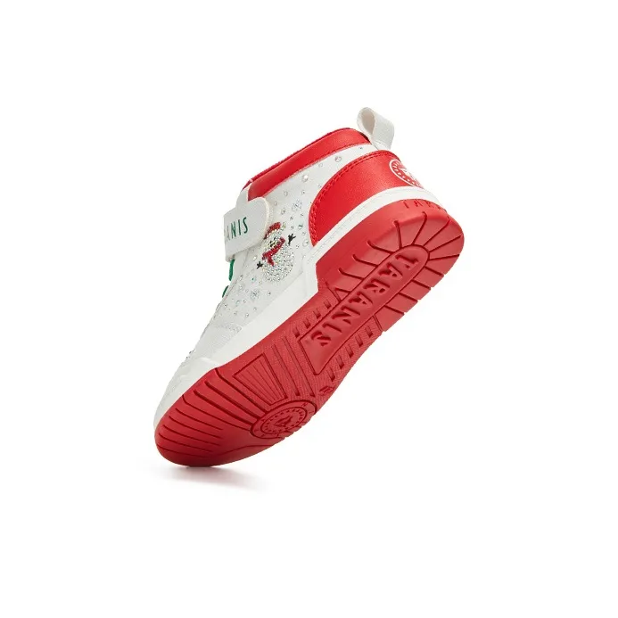 TARANIS Wear Resistant Slip Resistant Kids' Skateboarding Shoes White Red Children Aged 3 7 Years Old-3