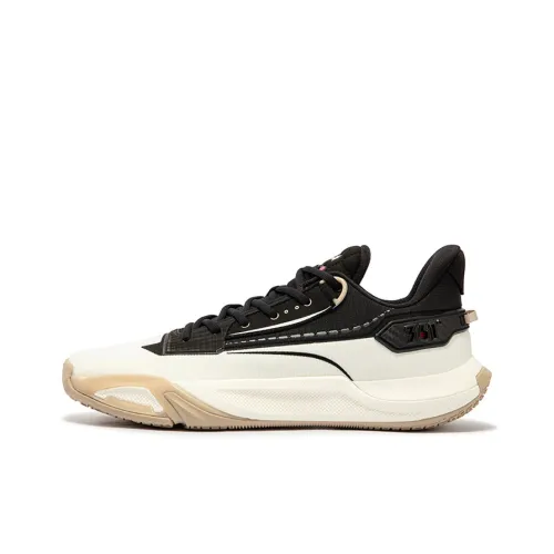 361° Cushioning Anti Slip And Wear Resistant Low Top Basketball Shoes Unisex White Black