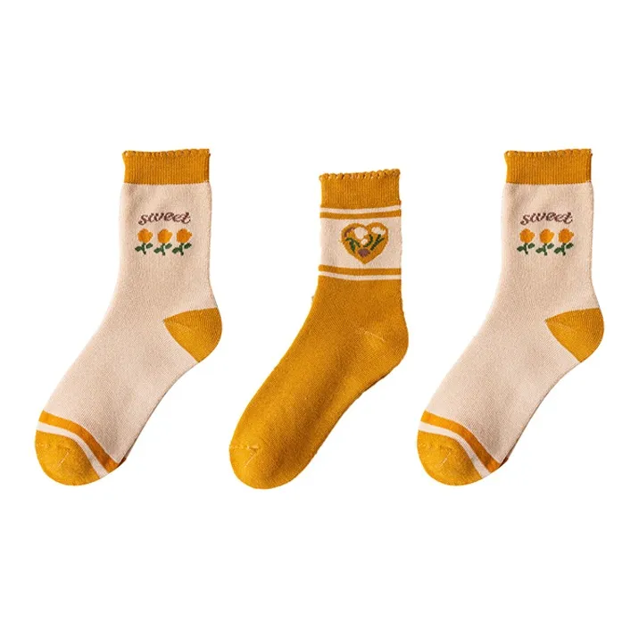 YUZHAOLIN Mid Calf Socks Women's Combo Set-7