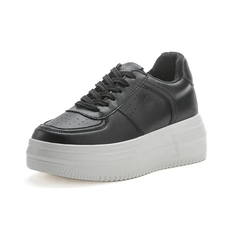 REIHUNG Slip Resistant Water Resistant Cushioned Wear Resistant Height Increasing Low Top Skateboard Shoes Women's-18