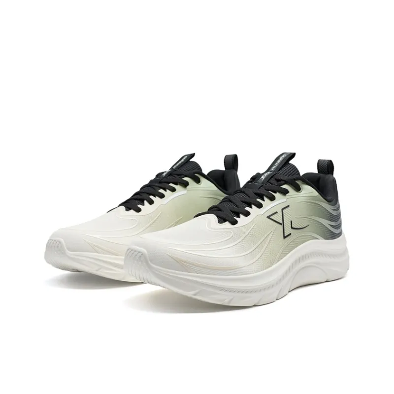 XTEP Wear-Resistant Slip-Resistant Low-Top Casual Running Shoes Men's White Green-3