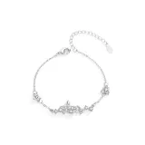 Butterfly Garden Bracelet[White Zircon]
