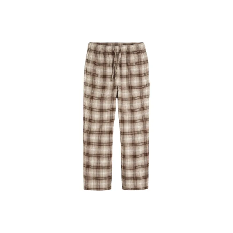 Hollister Pajama Pants Men's Tan Plaid-0