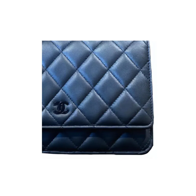 CHANEL WOC Lambskin Portable Crossbody Bag, Shoulder Bag Women's Black-3
