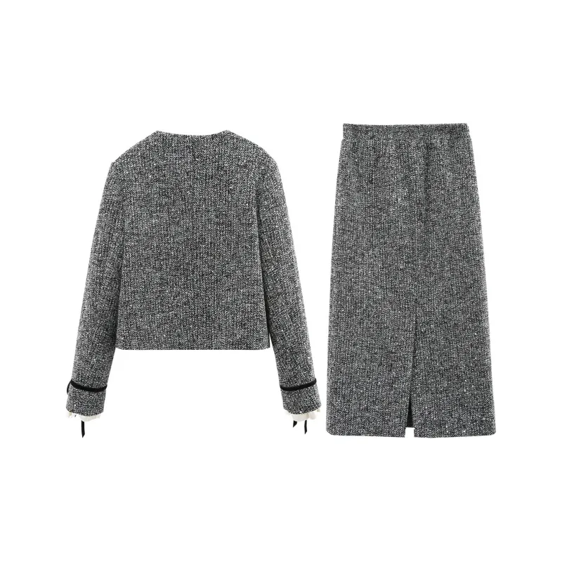 A Paradise For Awakening Skirt Set Women's Gray-1