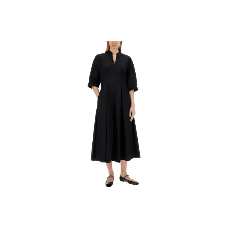 ASPESI Short Sleeved Dresses Women's Black-2