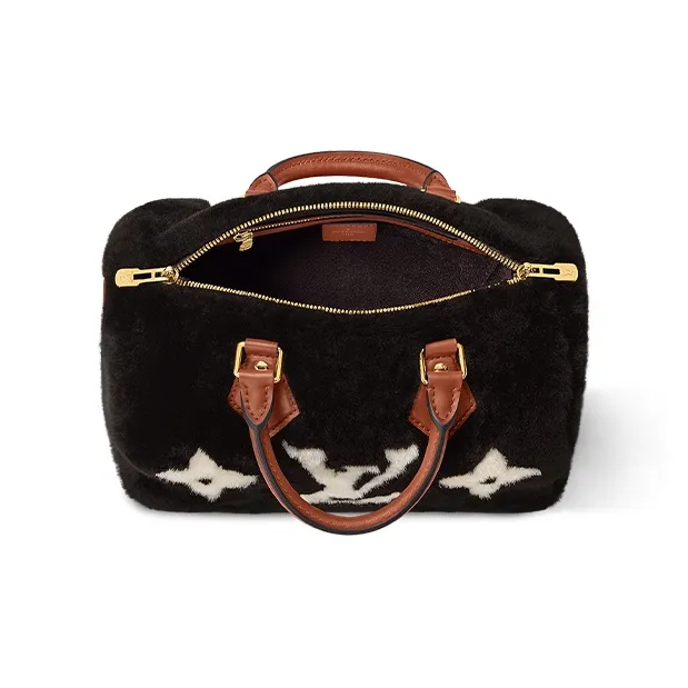 LOUIS VUITTON Speedy Bandouliere 25 Bicolor Chocolate/Cream-3