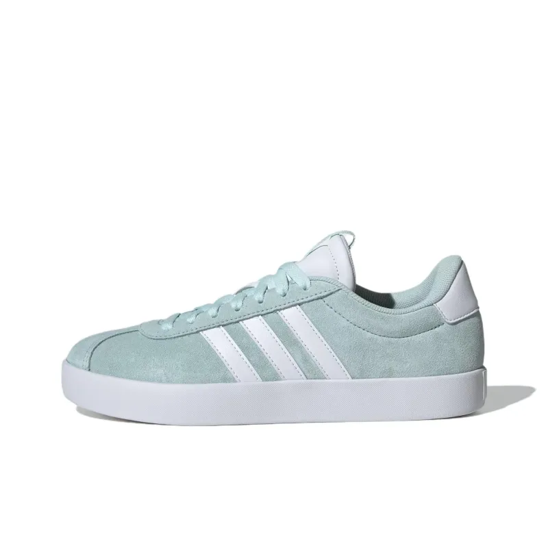 Adidas VL COURT 3.0 Anti Slip Wear Resistant Low Top Skateboard Shoes Women's Green White-0