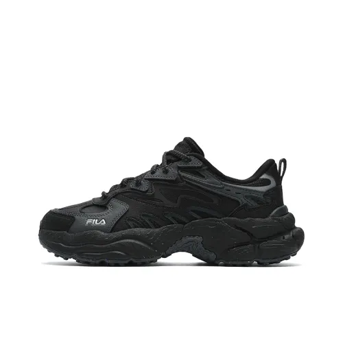 FILA Fern Anti Slip Wear Resistant Low Top Casual Shoes Women's Black Gray