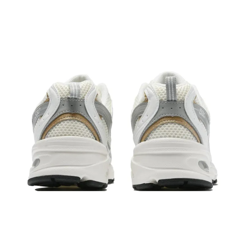 New Balance NB 530 Anti Slip Wear Resistant Low Top Casual Running Shoes Unisex Gray White-3
