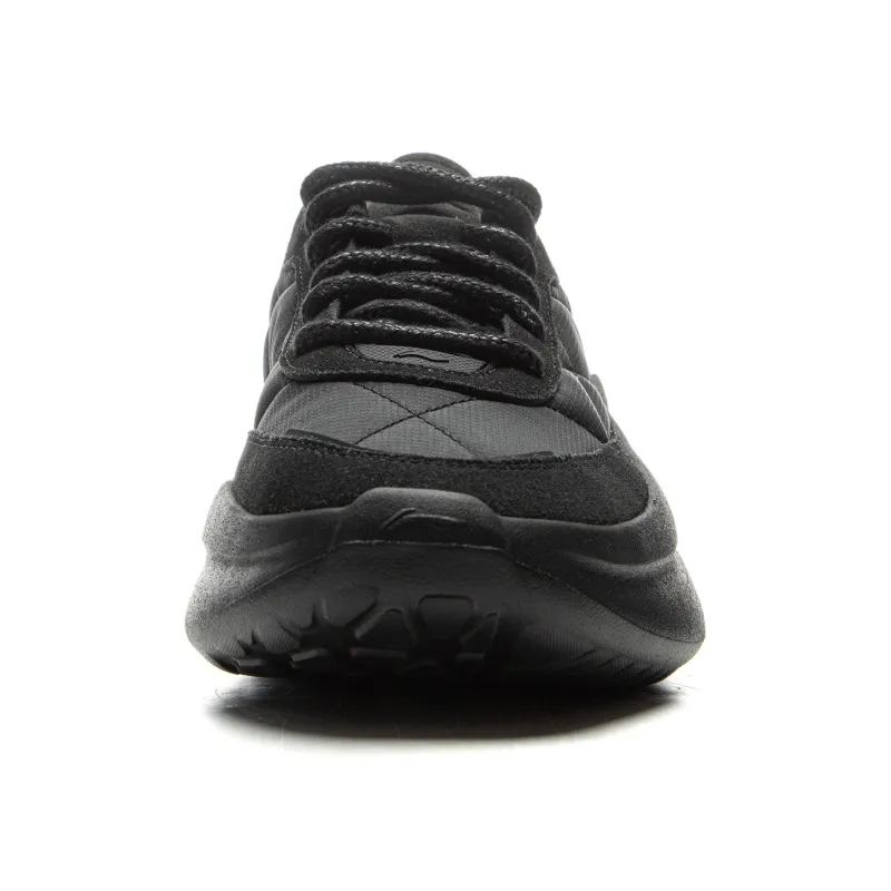 LiNing Cloud Wave Lace Cushioned Anti Slip And Wear Resistant Lightweight Low Top Casual Shoes Men's Black-4