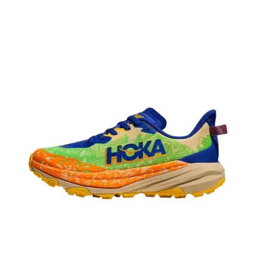 HOKA ONE ONE SPEEDGOAT 6 Anti-Slip Wear-Resistant Low-Top Kids' Running Shoes Orange Green Blue Teenagers