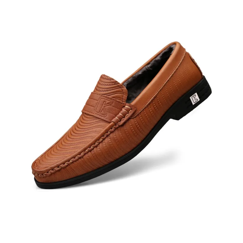 CKVUSAMG Loafers Unisex Red Brown/Khaki-15