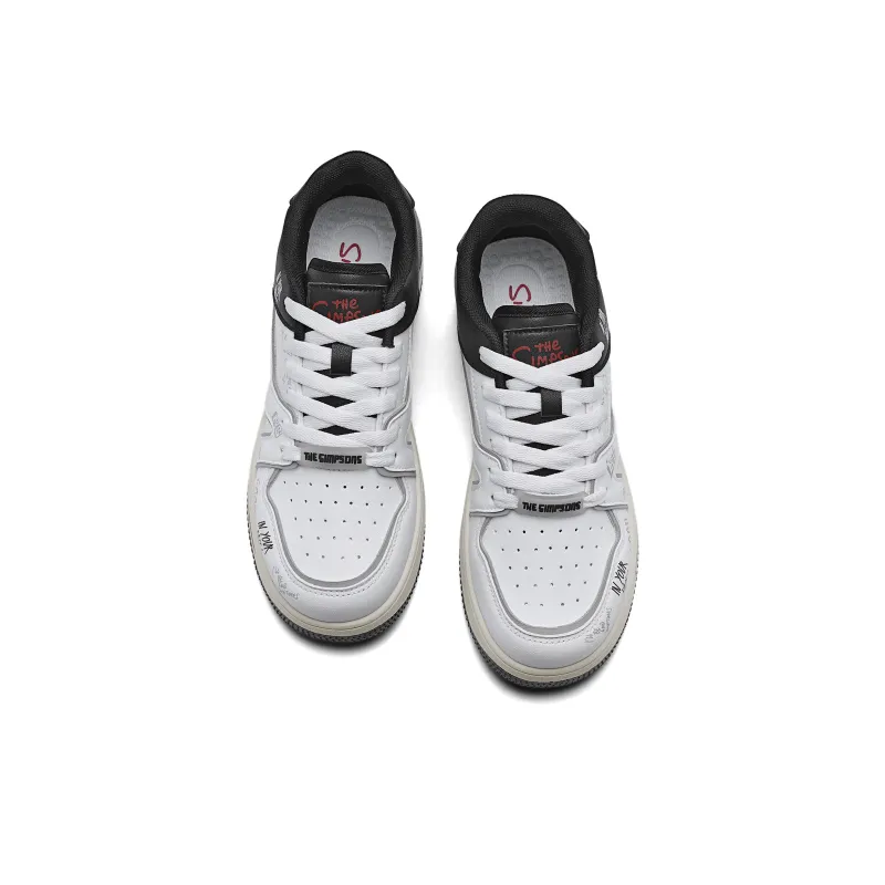 The Simpsons Skateboard Shoes Unisex Low Top Mismatched/White Red/White Black/White-12