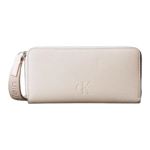 CALVIN contrast All Artificial Leather Wallet Women's White
