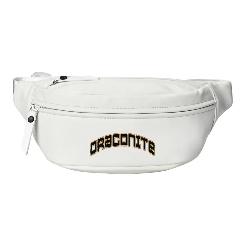 DRACONITE PU One Shoulder Crossbody Bag Sling Bag Fanny Pack Regular Unisex White-0