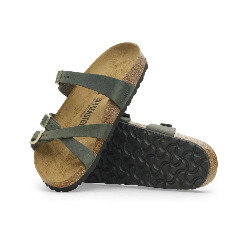 Birkenstock Franca Slip-Resistant Slide Slippers Women's Green Regular-5