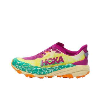 HOKA ONE ONE SPEEDGOAT 6 Anti Slip Wear Resistant Low Top Kids' Running Shoes Purple Yellow Green Teenagers