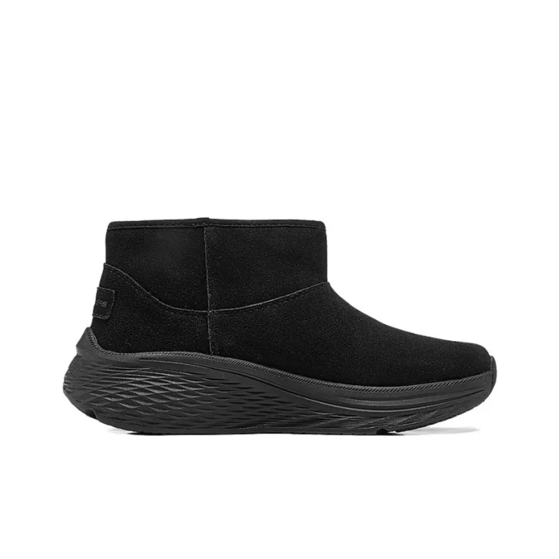 Skechers Max Cushioning Warm And Wear Resistant Short Mid Calf Snow Boots Women's Black-1