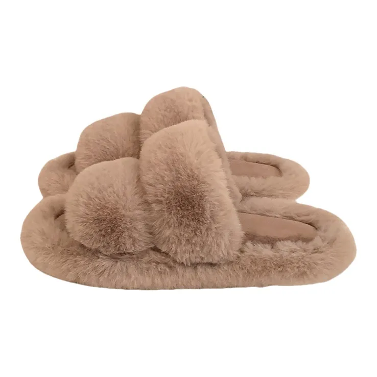 Thin Strips Cotton Slippers Women's-7