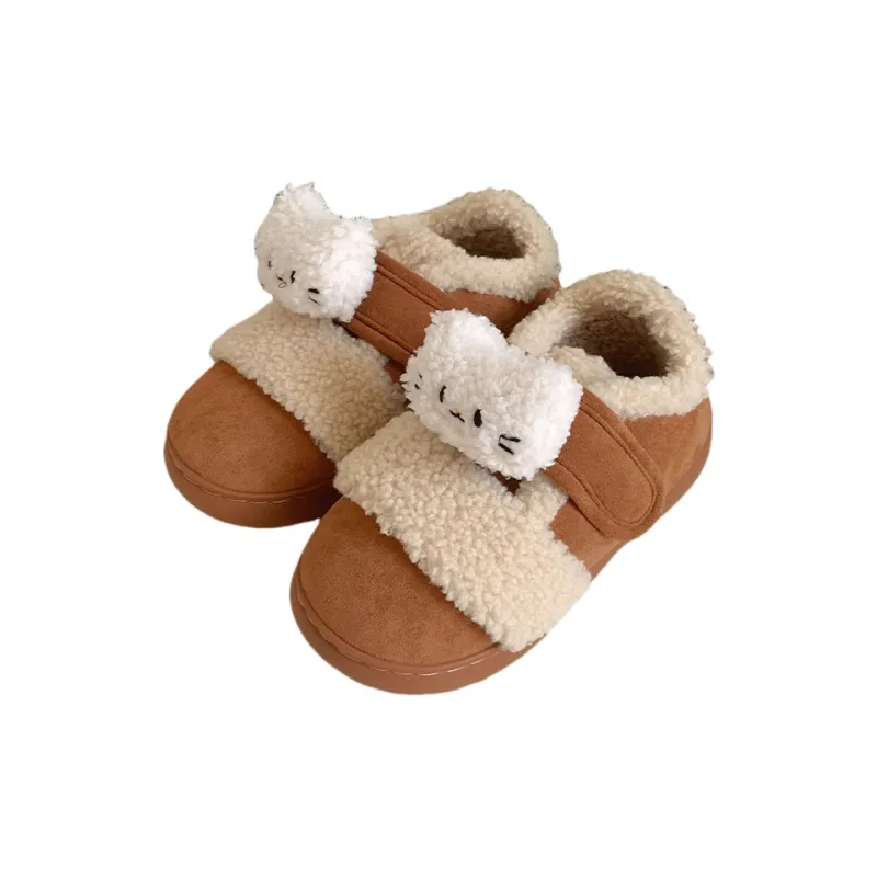 Thin Strips Cotton Slippers, Home Slippers Unisex, Dark Coffee-5