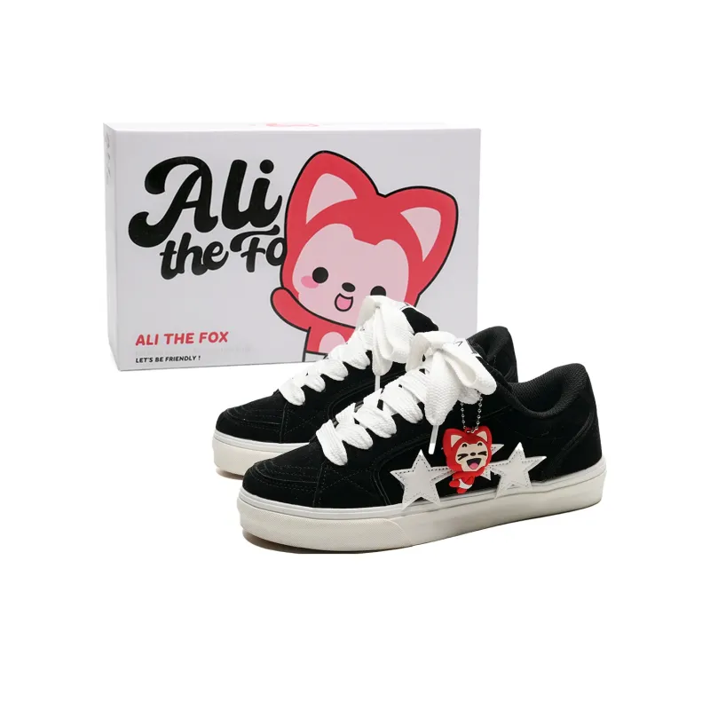 ALI THE FOX Slip Resistant Cushioning Abrasion Resistant Lightweight Breathable Low Top Skateboard Shoes Unisex-15