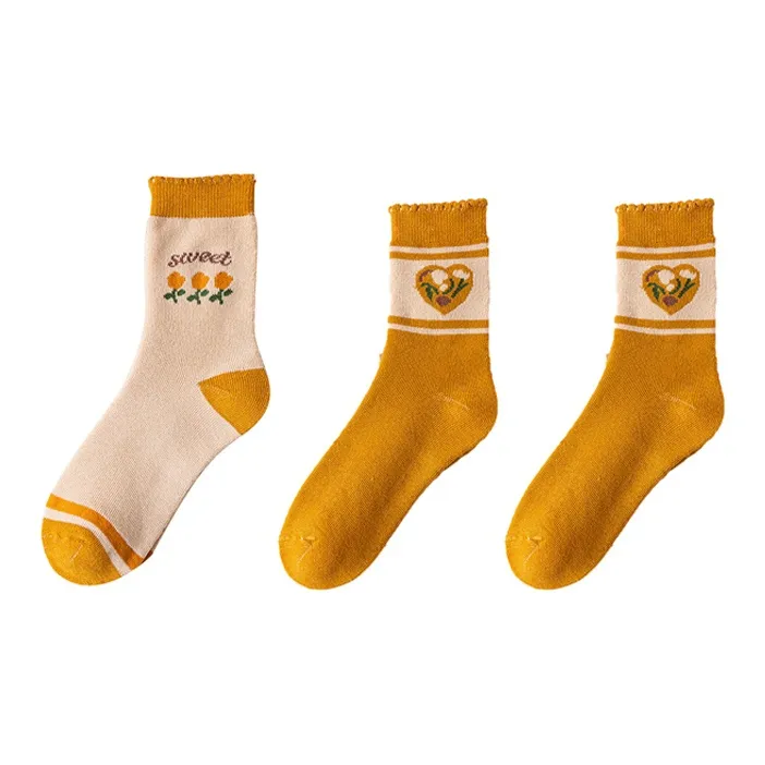 YUZHAOLIN Mid Calf Socks Women's Combo Set-14