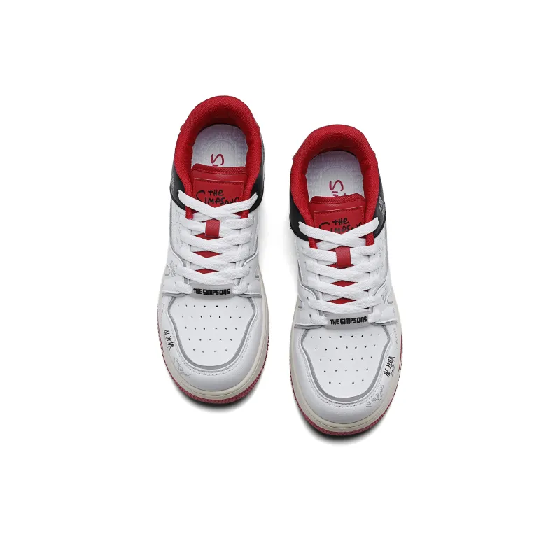 The Simpsons Skateboard Shoes Unisex Low Top Mismatched/White Red/White Black/White-19