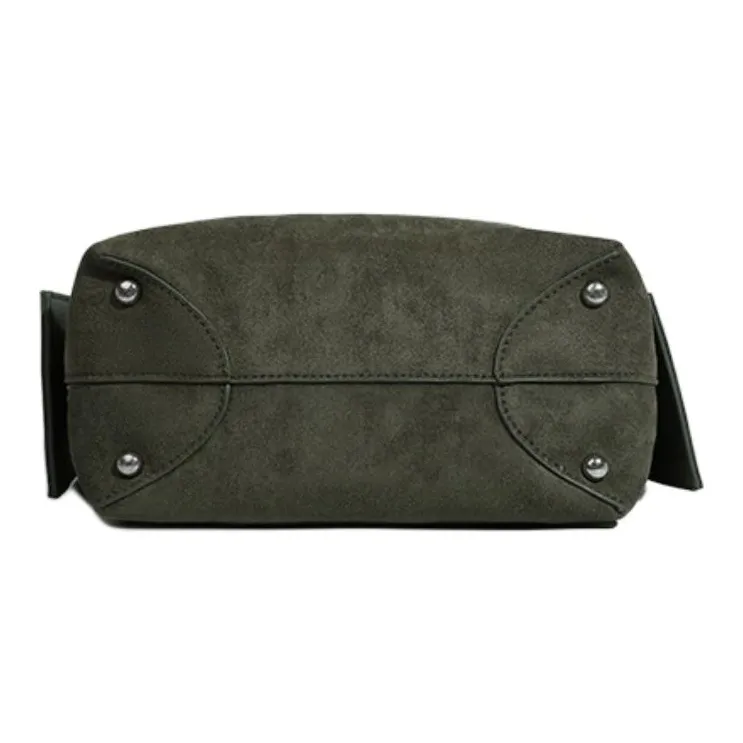 PAYOT Synthetic Leather Handbag Shoulder Bag Regular Women's Olive Green/Red Brown-2