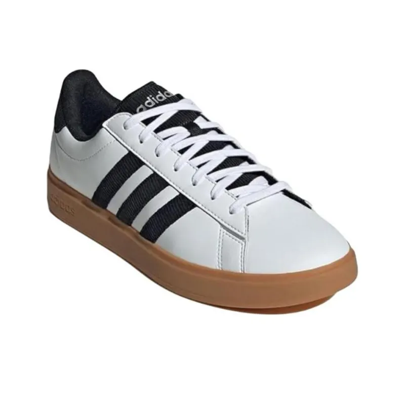 Adidas GRAND COURT 2.0 Anti Slip Wear Resistant Low Top Skateboard Shoes Men's White Black-2