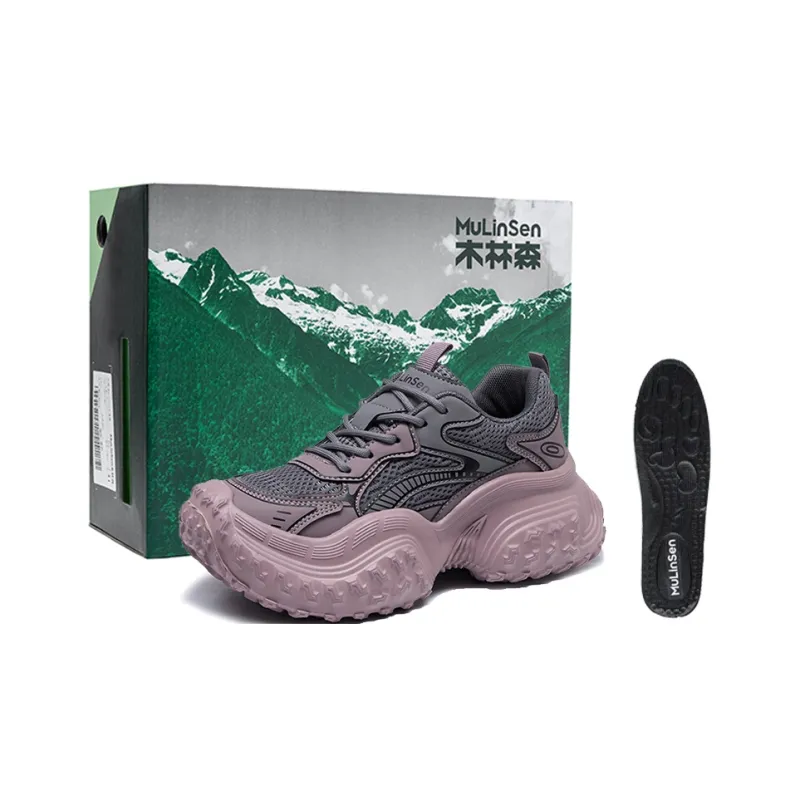 Mulinsen Anti Slip And Wear Resistant Height Increasing Low Top Chunky Sneakers Women's-8