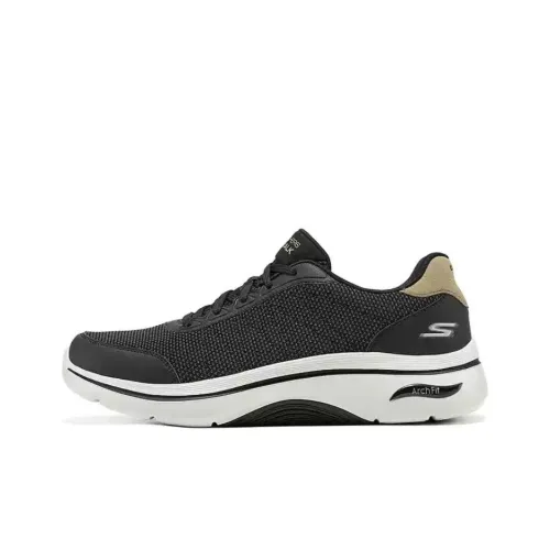 Skechers GOWALK Anti Slip Wear Resistant Low Top Casual Shoes Men's Black
