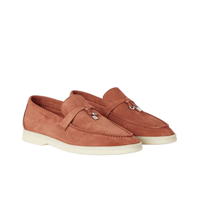 Loro Piana Loafers Women's Gray Orange-2