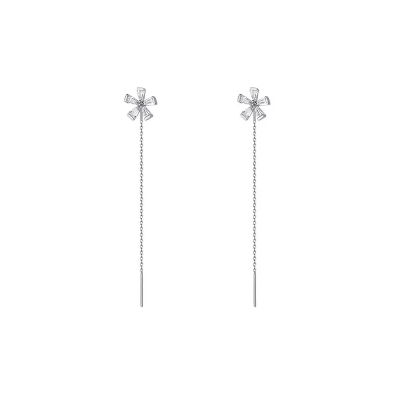 Xuanman S925 Silver Drop Earrings Women's-4
