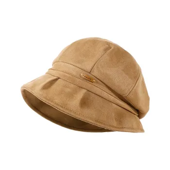 NAME.S Suede Gathered Hat Women's Khaki