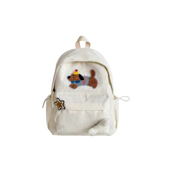 Banyanu Nylon Backpack Unisex Ecru/Black/Brown