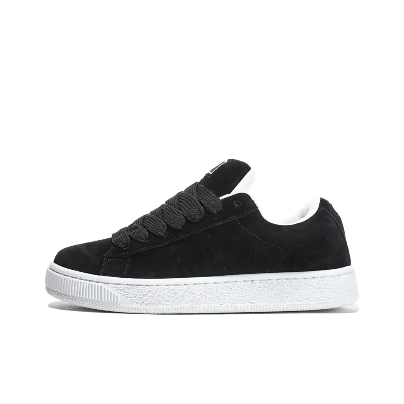 CHERRY&KALIKA Coverage Abrasion Resistant Lightweight Breathable Slip Resistant Low Top Skateboard Shoes Unisex Black-0