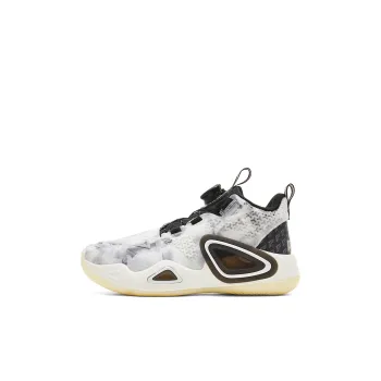 PEAK Slip Resistant Lightweight Cushioning Children's Basketball Shoes Ecru Teenagers