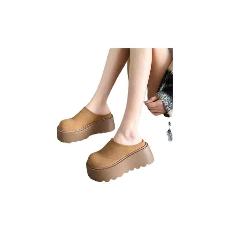 ALPLUME Women's Home Slippers Dark Brown Camel-8