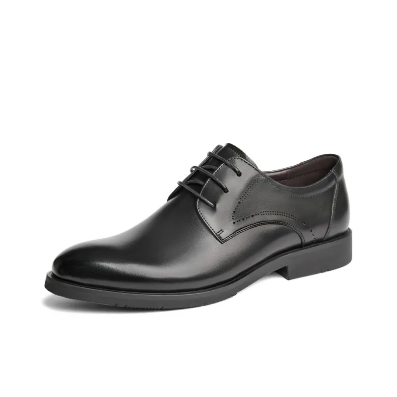 BELLE Dress Shoes Men Low Top Black/Coffee-17