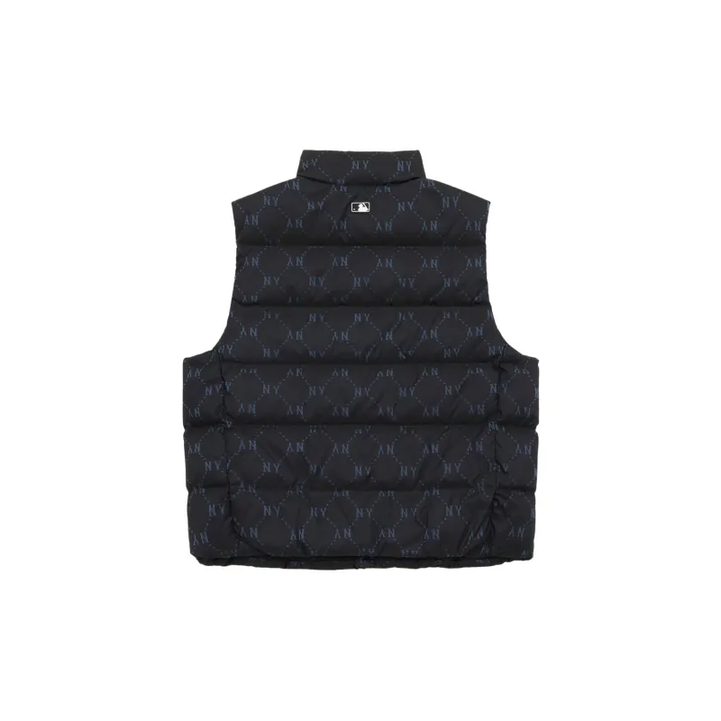MLB MONOGRAM Collection New York Yankees 24FW Down Vests Unisex Black-1