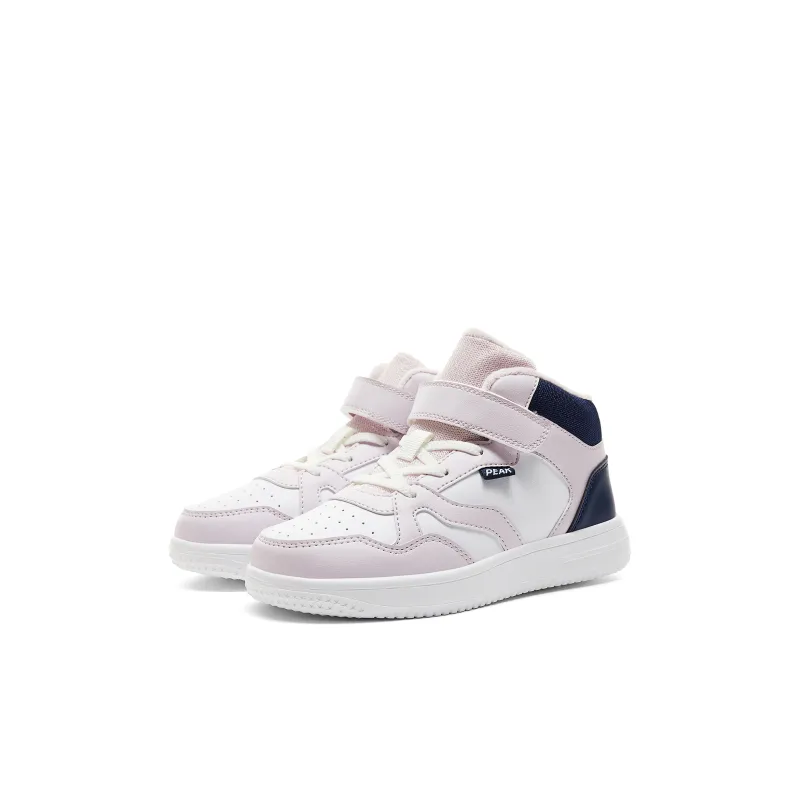 PEAK Slip Resistant Warm Balance Kids' Skateboarding Shoes Light Purple Large White Kids'-2