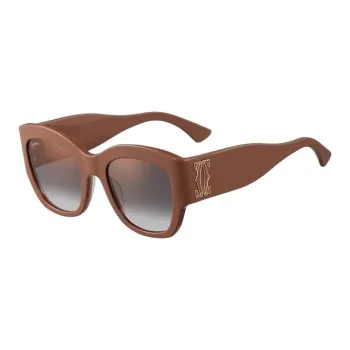 CARTIER Acetate Cat Eye Sunglasses Unisex Brown