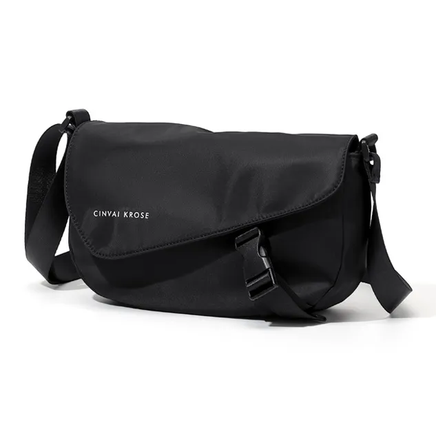 CinvaiKrose Polyester Urban Techwear Messenger Bag, Shoulder Bag, Crossbody Bag Small Size Men's Green/Black-8