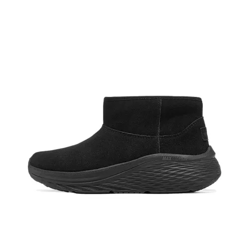 Skechers Max Cushioning Warm And Wear Resistant Short Mid Calf Snow Boots Women's Black