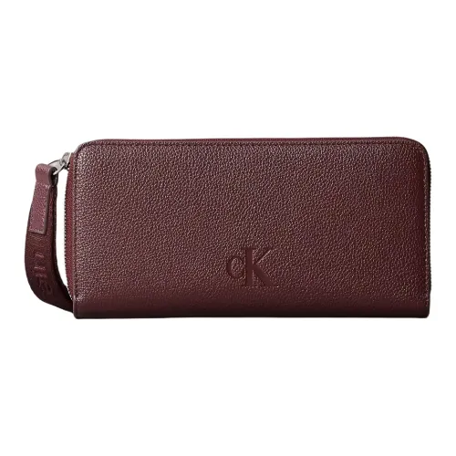CALVIN contrast All Artificial Leather Wallet Women's Cherry Red