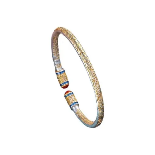 Brahmacharya 999 Fine Silver Bangles Women's