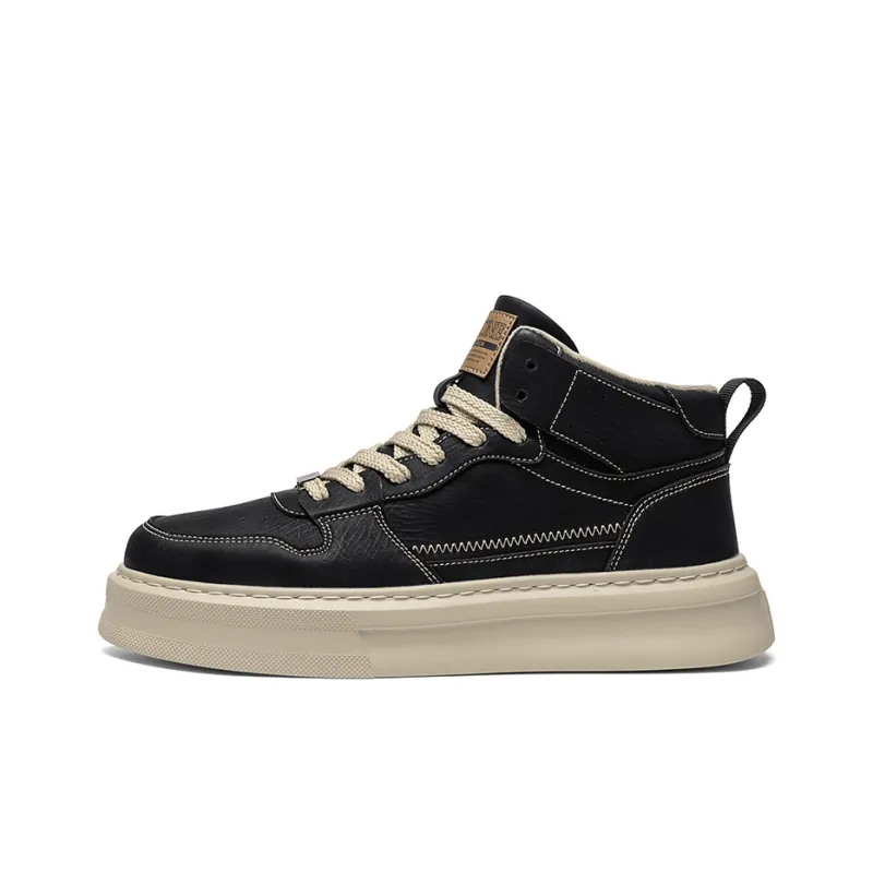 X-ZONE Anti-Slip And Wear-Resistant Height Increasing High-Top Skateboard Shoes Men's-6