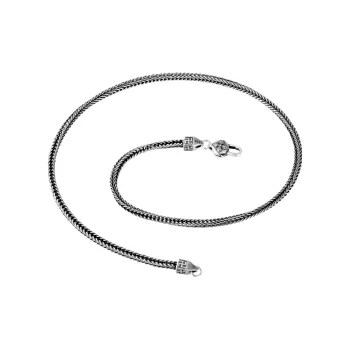 LAOYINJIANG S925 Silver Men's Plain Silver Chain Men's